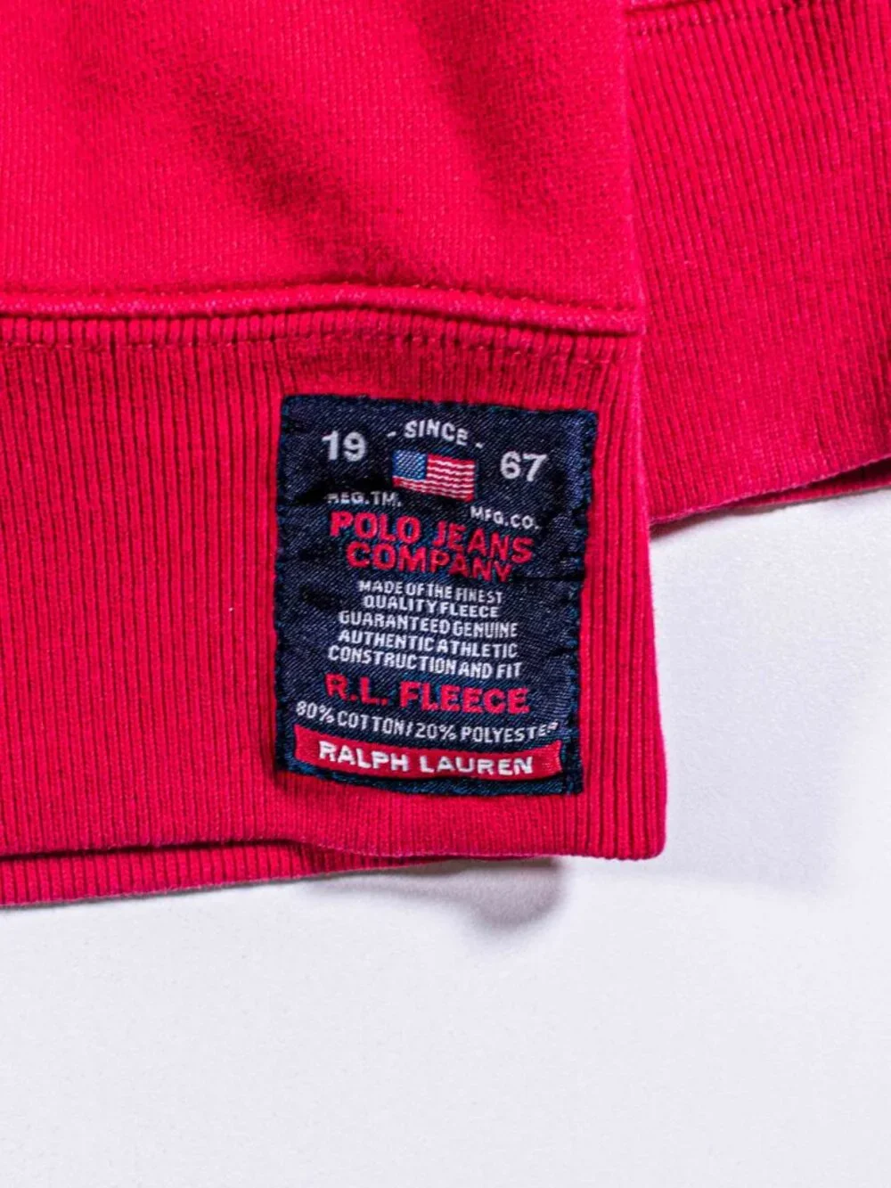 Vintage 90s Polo Jeans Co Ralph Lauren RL67 Sweatshirt Mens XL Y2K Pullover Red